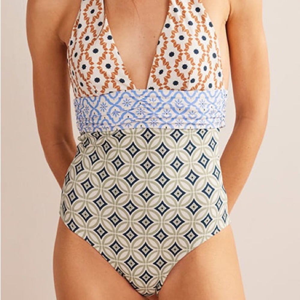 Boden women’s bow detail halter swimsuit